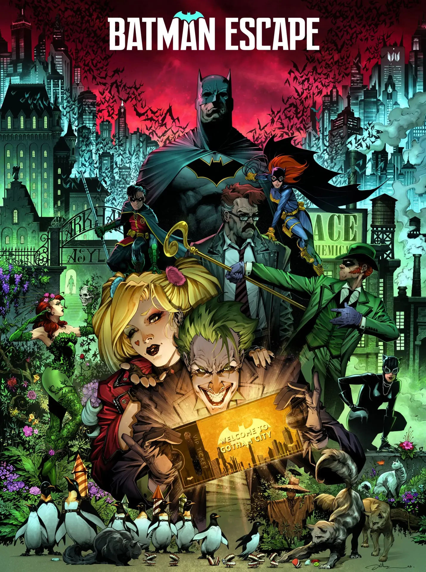 Affiche Batman Escape by Dama Dreams